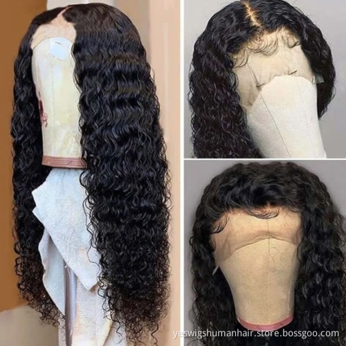 Cheap Yeswigs Water Wave Raw Brazilian Virgin Human Hair Lace Closure Wig Vendor Hd Full Transparent Lace Front Wig Human Hair